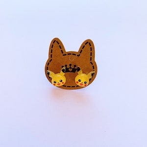 Leuke oorknopjes met kartonnen karakters, Pokemon-oorbellen, kawaii-oorbellen, Pikachu-oorbellen, clipoorbellen, hypoallergene oorbellen,