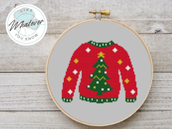 Christmas Sweater Cross Stitch Pdf Etsy