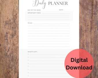 Daily Printable To-do List Digital Download Planner Daily - Etsy