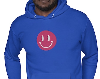 Sweat à capuche unisexe super doux rose smiley, sweat à capuche Smiley Energy