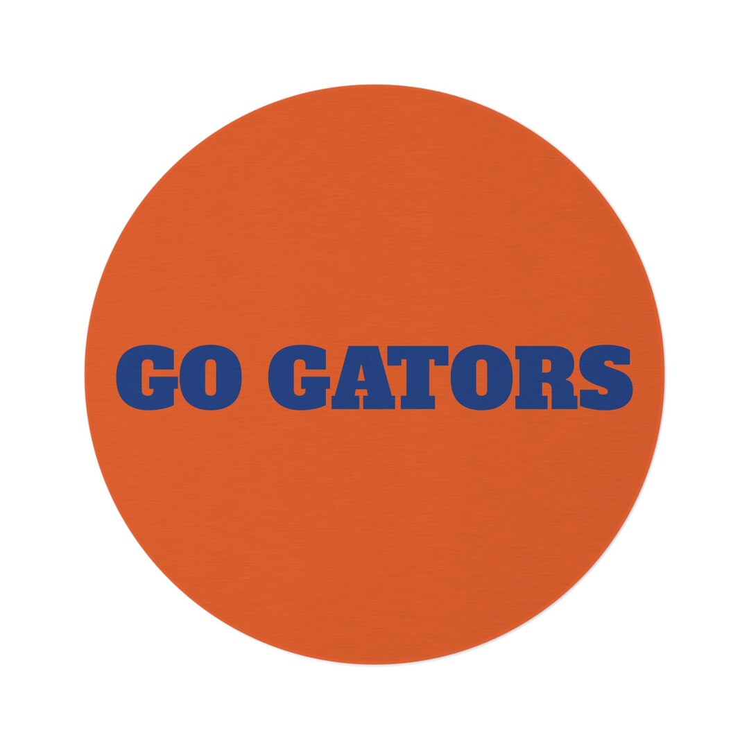 Go Gators Orange and Blue Super Soft Circular Area Rug for Dorm or ...
