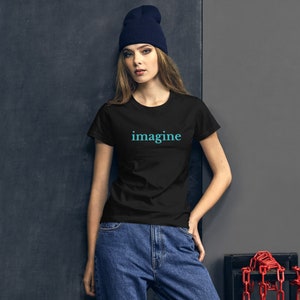 Imagine Women's super soft short sleeve tee, image tee shirt gift for girl