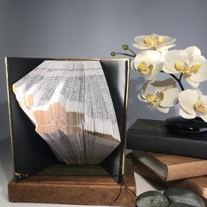 Orchid Branch Folded Book Art