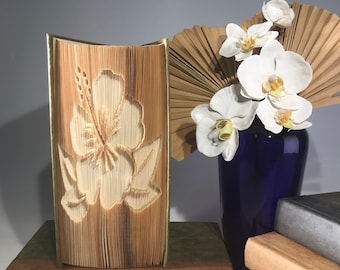 Hibiscus Folded Book Art