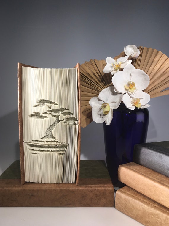 Bonsai in the Shadows Folded Book Art - Etsy