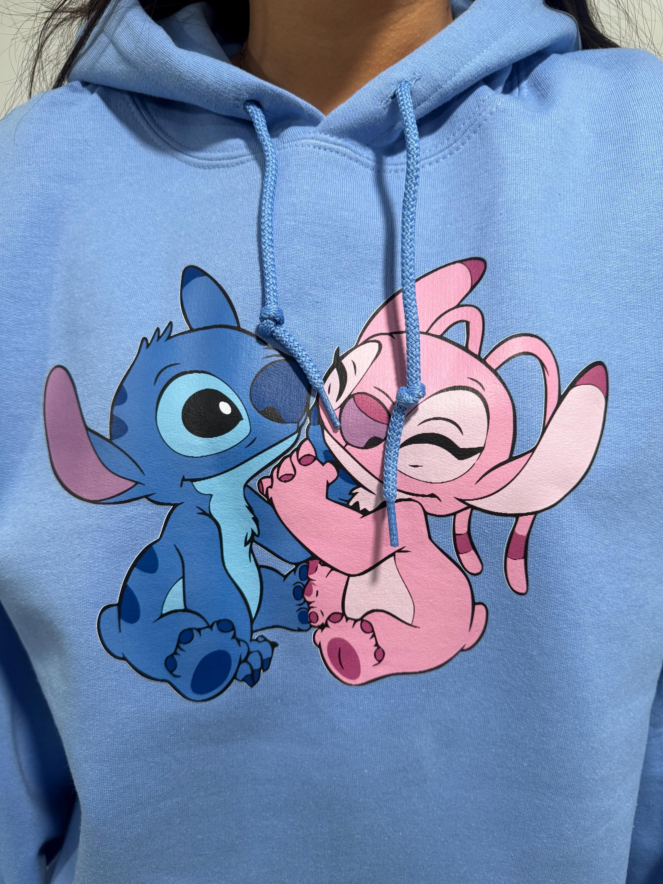 Stitch and Angel Hoodie - Etsy