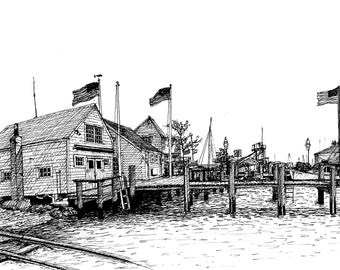 Martha's Vineyard Drawing Digital File