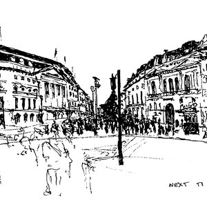 Piccadilly Circus London Drawing Digital File