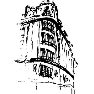 Boulevard Beaumarchais Paris Drawing Digital File
