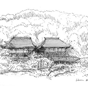 Templi di Kyoto Scena 1 Disegno File digitale