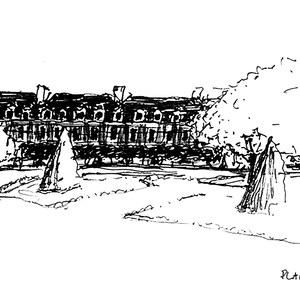 Place des Vosges Paris France Drawing Digital File