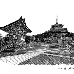 Templi di Kyoto Scena 2 Disegno File digitale