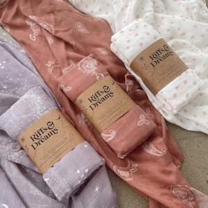 3 Pack Baby Swaddle Blanket Set, Bamboo Wrap, Organic Cotton Baby Shower Gift, New mom gift, Shower babie's gift, Unique Gift for mom to be