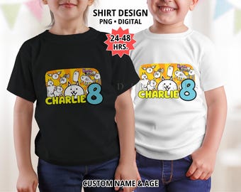 The War Kitties Iron-On Transfer, DIY Shirt Printing PNG, Fabric Printing Design, Custom Name and Age, 300 DPI Digital Download