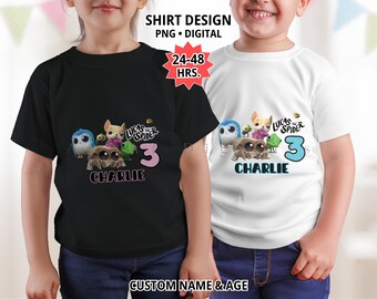 Cartoon Spider Iron-On Transfer, DIY Shirt Printing PNG, Fabric Printing Design, Custom Name and Age, Pink or Blue, 300 DPI Digital Download