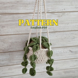 Crochet Hanging Plant Pattern ( String of Hearts)