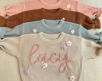 Custom Embroidered Name Sweater,Personalized Baby Sweater,Cherished Custom Baby Sweaters,Baby Sweater,Custom Knit for Babies, Baby Gifts