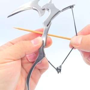 Miniature Death Blade Bow | Multi-Function Sickle Bow for Play & Display | Mini Archery Blade Toy, Small Weapon Prop, Roleplay Blade Bow
