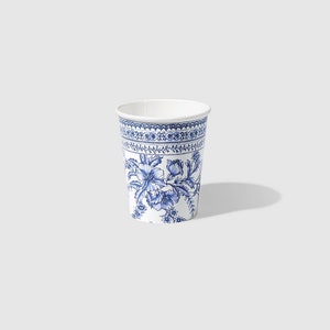 Blue Floral Paper Cups, Party Cups, Birthday Party, Baby Shower, Bridal Shower