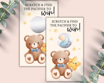 Bear Baby Shower Scratch Off Game: Fun Party Ice Breaker