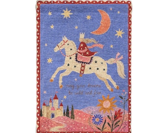 Master whimsical Nursery wall art Room Decor Wall tapestry for girls Nursery Wall Hanging Storybook Kids Room Decor