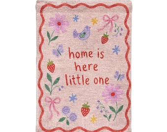 Baby girl gifts European vintage nursery art One More Story woven wall tapestry vintage farmhouse nursery decor