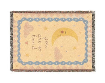 whimsical Baby Blanket whimsical nursery throw baby shower gift idea Woven Blanket Throw, Cottagecore Nursery Decor
