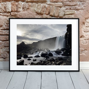 Island Wasserfall Digitales Foto Download