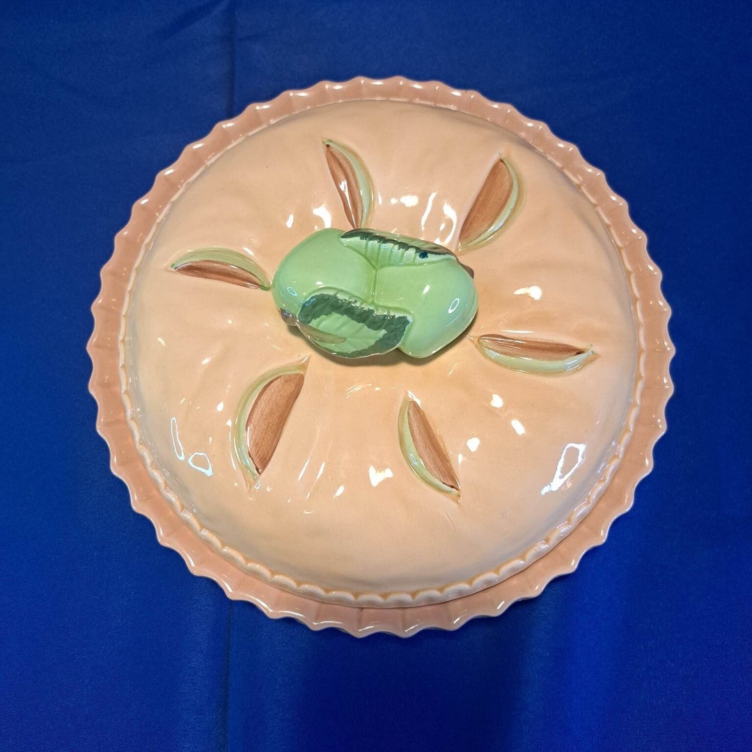 Betty Crocker Apple Pie Keeper W/ Recipe Inside the Dish Green Etsy