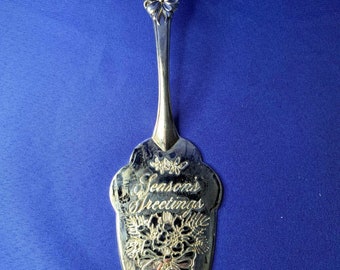 Silver Plated Christmas cake server - Avon Gift Collection