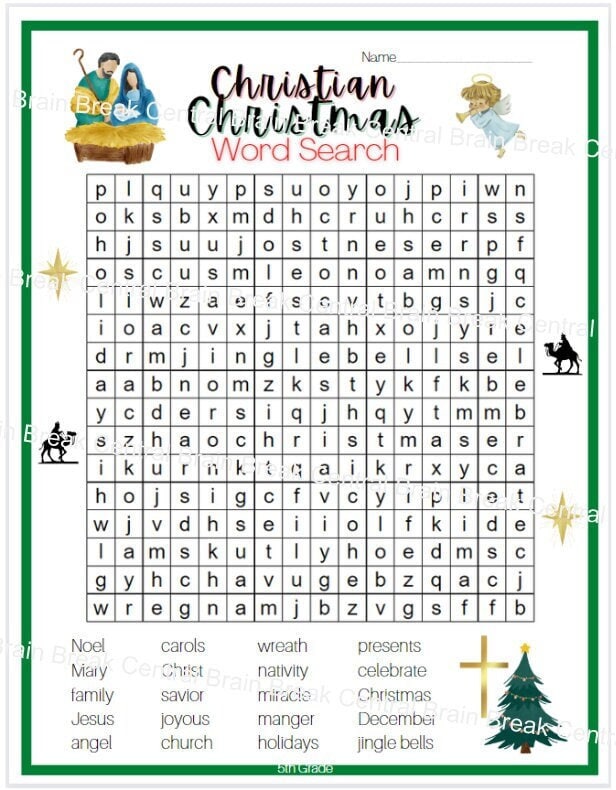 5th-grade-christian-christmas-word-search-with-answer-key-printable-etsy for Christian Word Searches Printable Free 5th Grade Christian Christmas Word Search With Answer Key, Printable - Etsy for Christian Word Searches Printable Free