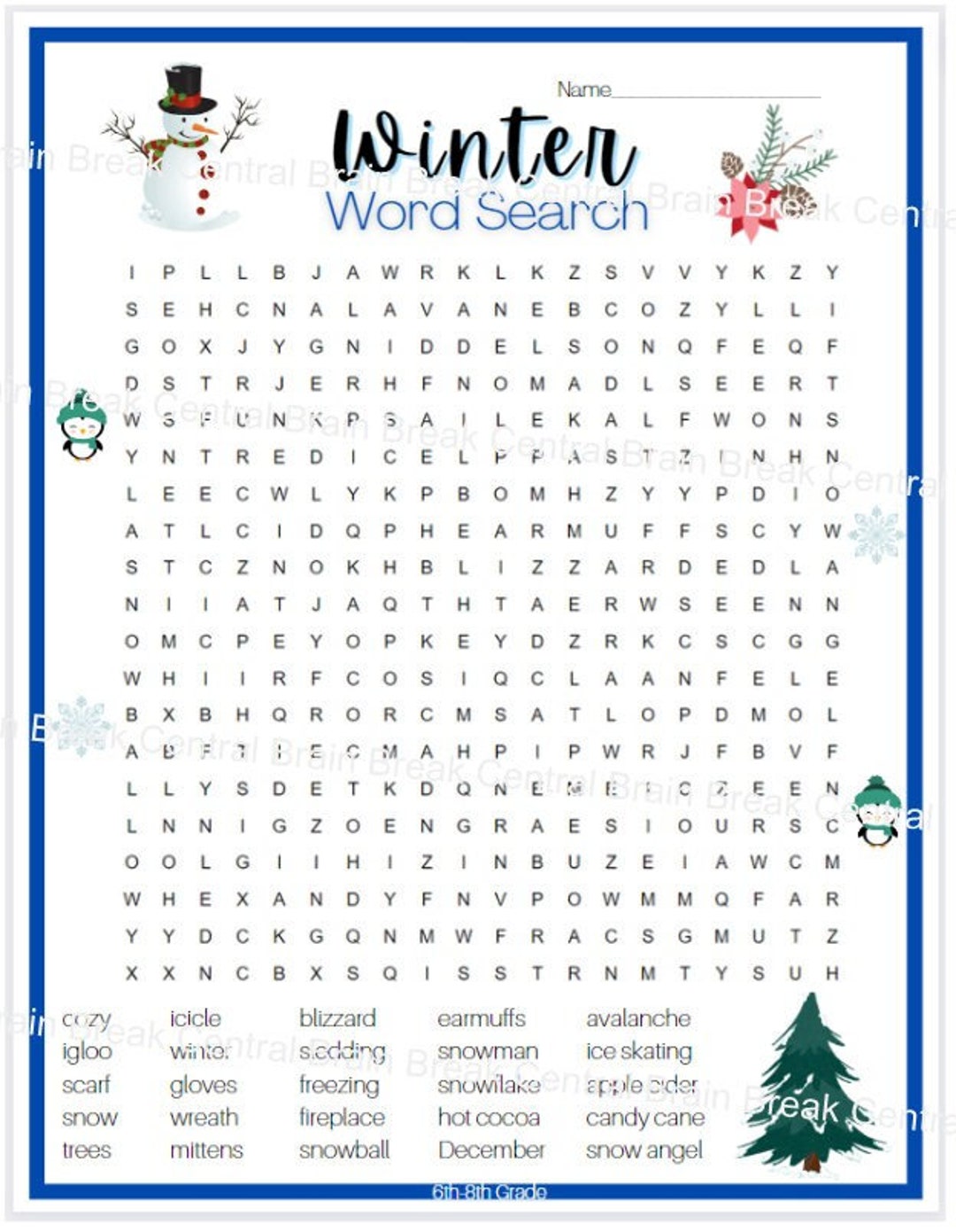 Cabin Fever Word Search Puzzle – General Store of Minnetonka