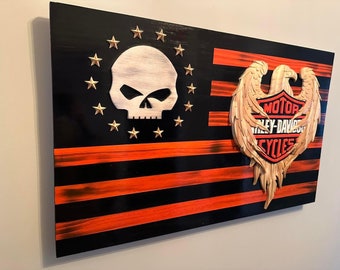 small harley davidson flags
