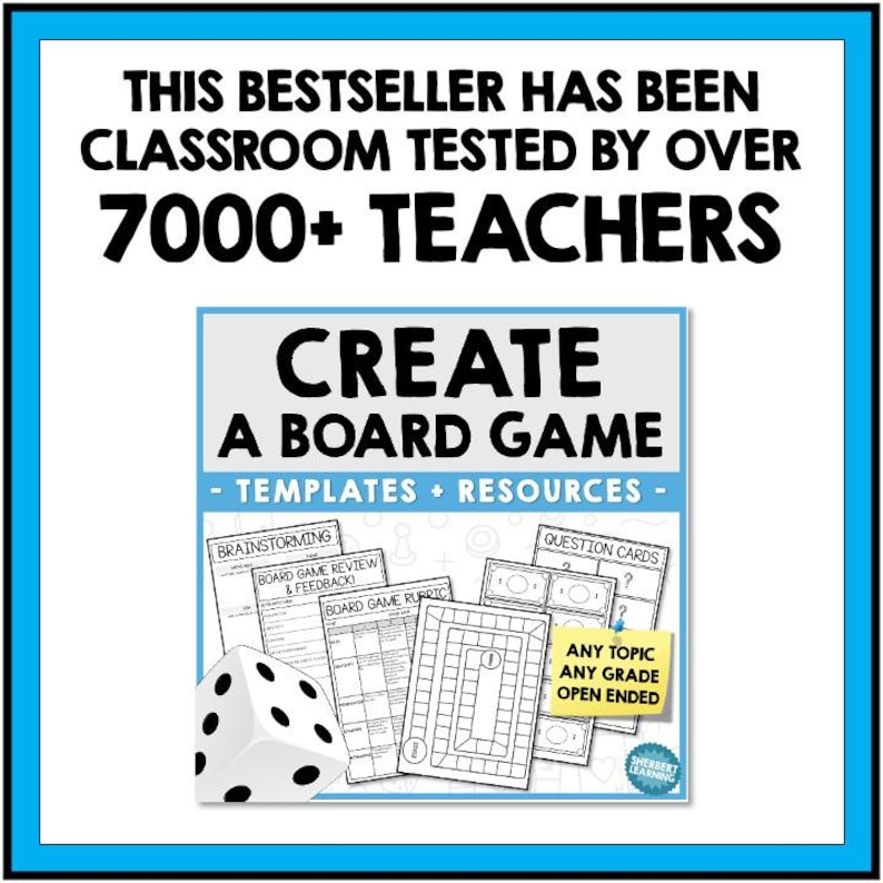 Erstelle ein Brettspiel! Fun Math Projektbasiertes Lernen & Wahrscheinlichkeit Einheit - Homeschool Lehrer Digitale Ressourcen, enthält Vorlagen Rubriken Bild 2