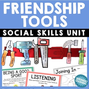 Friendship Skills Activities - Social Emotional Learning SEL Special Needs ASD Autism - Teachers Parents Homeschool - Ages 3-10 Printable