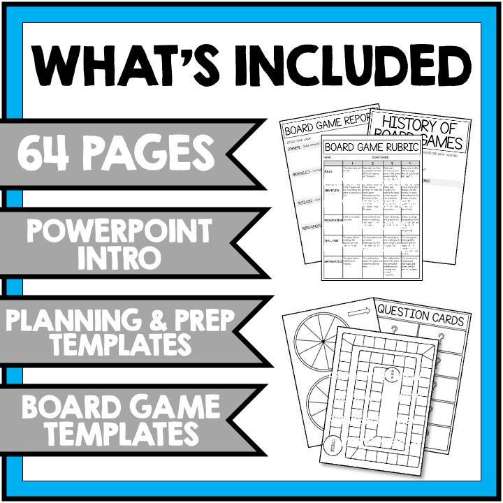 Create a Board Game! Fun Math Project Based Learning & Probability Unit ...