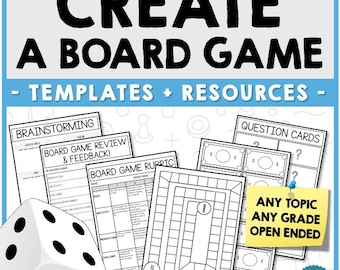 ¡Crea un juego de mesa! Proyecto divertido de matemáticas, aprendizaje basado en proyectos y unidad de probabilidad: recurso digital para profesores de educación en el hogar. Incluye plantillas y rúbricas.