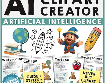 Herramienta de guía para generar imágenes prediseñadas con IA: cree imágenes prediseñadas personalizadas de cualquier estilo y color. Vendedor de TPT para profesores. No se requieren habilidades. Descarga digital fácil.