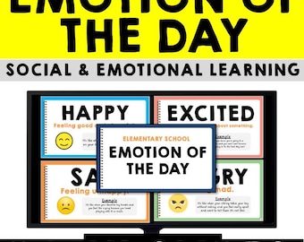 Emoción al día: aprendizaje social y emocional: diapositivas y actividades diarias - SEL