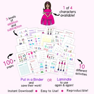 Princess Math Pack, Preschool Math Pack, Math Printables, Preschool ...