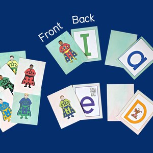 Superhero Letter Flashcards Superhero Alphabet Flashcards - Etsy