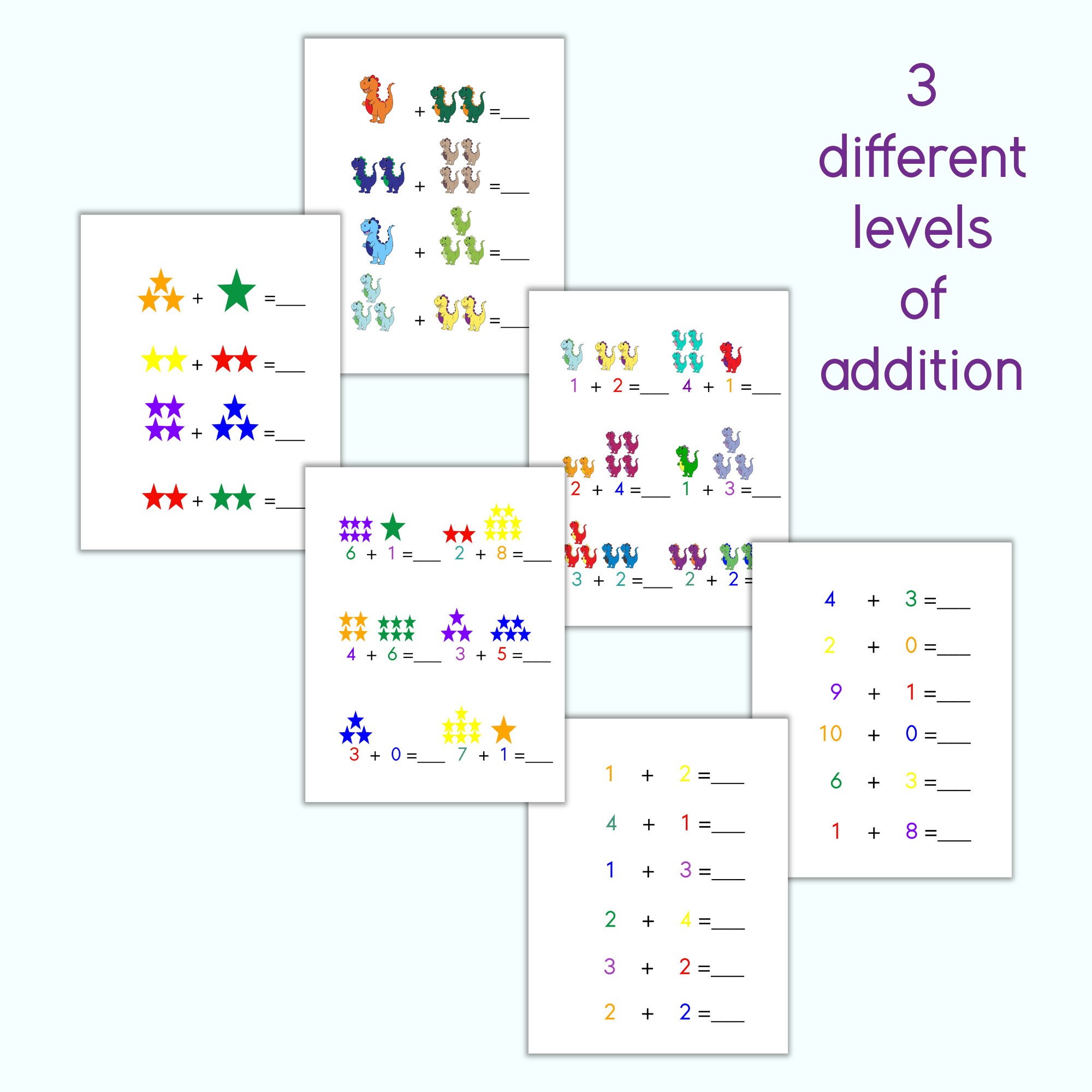 Dinosaur Math Pack, Preschool Math Pack, Math Printables, Preschool ...