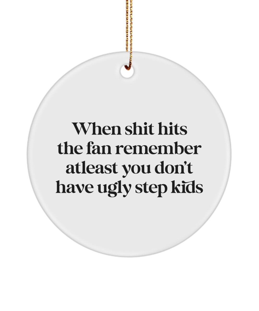 Bonus Dad Ornament, Stepped up Dad, Step Father Ornament, Funny Step