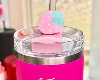 Niedliche Erdbeer Stroh Topper | Trinkbuddy | Anhänger