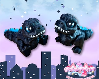 3D Gedrucktes Kaiju Godzilla Fidget Spielzeug | Flex | Nettes Geschenk für Kinder