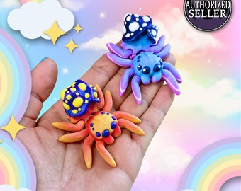 Große 3D gedruckte Pilzspinne | Gelenk-Fidget-Spielzeug | Süß & Gruselig!