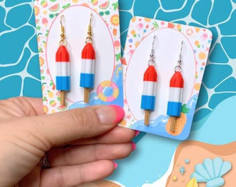 Sommer Bomb Pop baumeln Ohrringe | 3D Gedruckt | Urlaub Statement Ohrringe