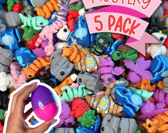 MYSTERY EGG - 5er Set! - 3D gedruckte niedliche Mini Gelenk Fidget Spielzeug