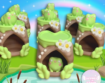 3D Gedruckter Frosch Hut und Frosch mit Hintern! | Schreibtisch Buddy Dekor
