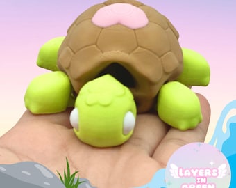 Niedliche 3D gedruckte Schildkröte Gelenk-Fidget-Spielzeug | Sensorisches Haustier